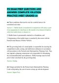 PSI EXAM PREP QUESTIONS AND ANSWERS COMPLETE SOLUTION PRACTICE SHEET GRADED A&period;