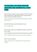PSI NATIONAL TEST BANK UPDATED QUESTIONS AND ANSWERS FULL STUDY SHEET
