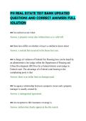 PSI REAL ESTATE TEST BANK UPDATED QUESTIONS AND CORRECT ANSWERS FULL SOLUTION&period;