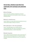 PSI-101 FINAL UPDATED EXAM PRACTICE&NewLine;QUESTIONS WITH DETAILED EXPLANATIONS&NewLine;2026