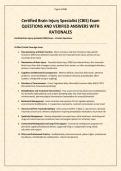 Certified Brain Injury Specialist &lpar;CBIS&rpar; Exam QUESTIONS AND VERIFIED ANSWERS WITH RATIONALES&period;pdf&NewLine;&NewLine;