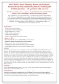 WGU D265 Critical Thinking&colon; Reason and Evidence &vert; 200 Q&A Practice Exam &vert; 2026&sol;2027 Edition