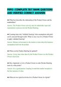 PSPO&lowbar;1&lowbar;COMPLETE&lowbar;TEST&lowbar;BANK&lowbar;QUESTIONS&lowbar;AND&lowbar;VERIFIED&lowbar;CORRECT&lowbar;ANSWERS
