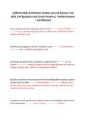 California State Contractors License Law and Business Test 2026 &vert; All Questions and Correct Answers &vert; Verified Answers &vert; Just Released