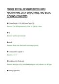 PSU CS 101 FULL REVISION NOTES WITH ALGORITHMS&period;