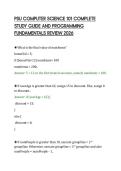 PSU COMPUTER SCIENCE 101 COMPLETE STUDY GUIDE AND PROGRAMMING FUNDAMENTALS REVIEW 2026&period;pdf&NewLine;&NewLine;