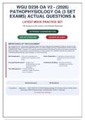 WGU D236 OA &lpar;2026&rpar; Pathophysiology Exam - 190 Questions with Answers & Rationales &vert; Guaranteed Pass