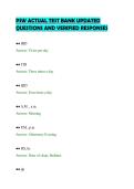 PSW&lowbar;ACTUAL&lowbar;TEST&lowbar;BANK&lowbar;UPDATED&lowbar;QUESTIONS&lowbar;AND&lowbar;VERIFIED&lowbar;RESPONSES