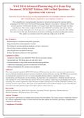 WGU D116 Advanced Pharmacology OA Exam Prep &vert; 200&plus; Verified Q&A & Rationales &vert; 2026 Update