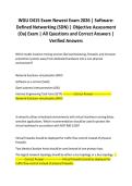 WGU D415 Exam Newest Exam 2026 &vert; Software Defined Networking &lpar;SDN&rpar; &vert; Objective Assessment &lpar;Oa&rpar; Exam &vert; All Questions and Correct Answers &vert; Verified Answers
