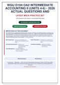 WGU D104 OA2 Intermediate Accounting II &lpar;Units 4-6&rpar; Exam 2026&colon; 130 Questions & Answers with Rationales