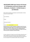 HESI RN MED SURG Exam Version A & Version B &vert; All Questions and Correct Answers with Rationales &vert; Graded A&plus; &vert; Verified Answers &vert; Just Released