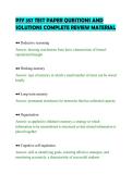 PSY 357 TEST PAPER QUESTIONS AND SOLUTIONS COMPLETE REVIEW MATERIAL