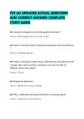 PSY 357 UPDATED ACTUAL QUESTIONS AND CORRECT ANSWERS COMPLETE STUDY GUIDE&period;