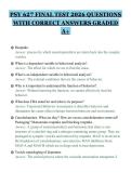 PSY 627 FINAL TEST 2026 QUESTIONS WITH CORRECT ANSWERS GRADED A&plus;&period;
