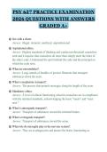 PSY 627 PRACTICE EXAMINATION 2026 QUESTIONS WITH ANSWERS GRADED A&plus;&period;