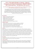 WGU C784 Applied Healthcare Statistics OA Exam 2026&sol;2027 &vert; 200 Verified Questions with Rationales