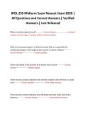 BIOL 235 Midterm Exam Newest Exam 2026 &vert; All Questions and Correct Answers &vert; Verified Answers &vert; Just Released