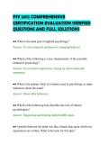 PSY 2012 COMPREHENSIVE CERTIFICATION EVALUATION VERIFIED QUESTIONS AND FULL SOLUTIONS&period;pdf&NewLine;&NewLine;