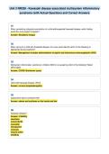 Unit 3 NR328 - Kawasaki disease associated multisystem inflammatory&NewLine;syndrome &lpar;with Actual Questions and Correct Answers