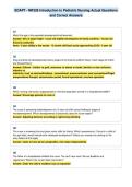 EDAPT - NR328 Introduction to Pediatric Nursing Actual Questions&NewLine;and Correct Answers