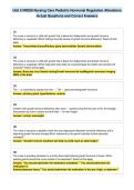 Unit 5 NR328 Nursing Care Pediatric Hormonal Regulation Alterations&NewLine;Actual Questions and Correct Answers
