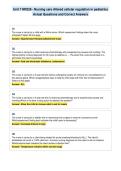 Unit 7 NR328 - Nursing care Altered cellular regulation in pediatrics&NewLine;Actual Questions and Correct Answers