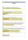 Unit 11 NR328 Nursing Care Spina Bifida Actual Questions and Correct&NewLine;Answers