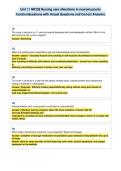Unit 11 NR328 Nursing care alterations in neuromuscular&NewLine;functionQuestions with Actual Questions and Correct Answers