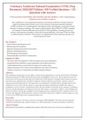 VTNE Exam 2026&sol;2027&colon; 150 Practice Questions with Verified Answers & Detailed Rationales &lpar;Graded A&plus;&rpar;
