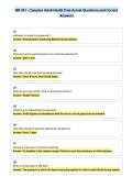 NR 341 - Complex Adult Health final Actual Questions and Correct&NewLine;Answers