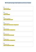 NR 341 pharmacology Actual Questions and Correct Answers