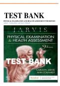 Test Bank For Physical Examination And Health Assessment 9th Edition By Carolyn Jarvis And Ann L&period; Eckhardt&vert; All chapters Covered&vert; Latest Update