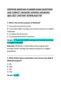 Certified Medicaid Planner Exam Questions and Correct Answers