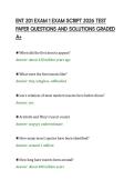 ENT 201 EXAM 1 EXAM SCRIPT 2026 TEST&NewLine;PAPER QUESTIONS AND SOLUTIONS GRADED&NewLine;A&plus;&NewLine;