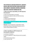 FIRE APPARATUS DRIVER EXAM QUESTIONS AND CORRECT ANSWERS