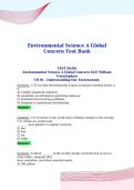 Environmental Science A Global&NewLine;Concern Test Bank