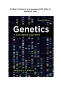 Test Bank For Genetics A Conceptual Approach 7th Edition By&colon; &NewLine;Benjamin A&period; Pierce