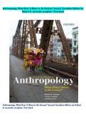 Anthropology What Does It Mean to Be Human&quest; Second Canadian Edition by &NewLine;Robert H&period; Lavenda complete &vert;Test bank