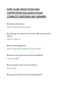 EOPA ALLIED HEALTH EXAM 2026&NewLine;CERTIFICATION EVALUATION EXAMS&NewLine;COMPLETE QUESTIONS AND ANSWERS