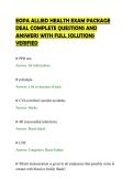 EOPA ALLIED HEALTH EXAM PACKAGE&NewLine;DEAL COMPLETE QUESTIONS AND&NewLine;ANSWERS WITH FULL SOLUTIONS&NewLine;VERIFIED&NewLine;