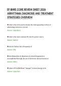 EP IBHRE CORE REVIEW SHEET 2026&NewLine;ARRHYTHMIA DIAGNOSIS AND TREATMENT&NewLine;STRATEGIES OVERVIEW