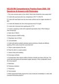 NCLEX-RN Comprehensive Practice Exam 2026&colon; 100 Questions & Answers with Rationales