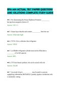 EPA 609 ACTUAL TEST PAPER QUESTIONS&NewLine;AND SOLUTIONS COMPLETE STUDY GUIDE