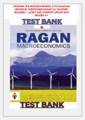 TEST BANK FOR MICROECONOMICS 17TH CANADIAN&NewLine;EDITION BY CHRISTOPHER RAGAN ALL CHAPTERS &NewLine;INCLUDED&vert;&vert; LATEST AND COMPLETE UPDATE 2025 &NewLine;GRADED A&plus;