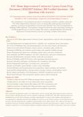 NYC Home Improvement Contractor License Exam 2026-160 QUESTIONS AND ANSWERS ALREADY&NewLine;GRADED A&plus;&period; 100&percnt; Verified Solutions &vert; Updated Per Latest DOB Guidelines &vert; Graded A&plus;