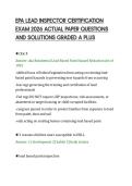 EPA LEAD INSPECTOR CERTIFICATION&NewLine;EXAM 2026 ACTUAL PAPER QUESTIONS&NewLine;AND SOLUTIONS GRADED A PLUS&NewLine;