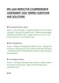 EPA LEAD INSPECTOR COMPREHENSIVE&NewLine;ASSESSMENT 2026 VERIFIED QUESTIONS&NewLine;AND SOLUTIONS