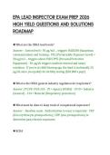 EPA LEAD INSPECTOR EXAM PREP 2026&NewLine;HIGH YIELD QUESTIONS AND SOLUTIONS&NewLine;ROADMAP&NewLine;
