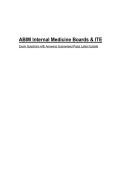 ABIM Internal Medicine Boards & ITE&NewLine;Exam Questions with Answers&vert; Guaranteed Pass&vert; Latest Update&NewLine;